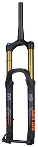ZECHAO Fahrrad Luft Vorderrad Gabel,27,5/29in 175mm Reise MTB Fahrrad Federgabel 15 * 110mm mit Rebound Einstellung Kegelförmiges Rohr Fahrrad Federgabel (Color : Gold-Manual Lock, Size : 27.5inch)