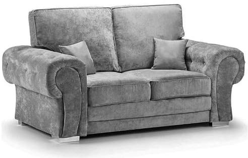 Verona Sofa Highback | 3 Seater 2 Seater Corner Sofa Fullback | Grey Fabric Sofa Set | Warranty Included (2 Seater)