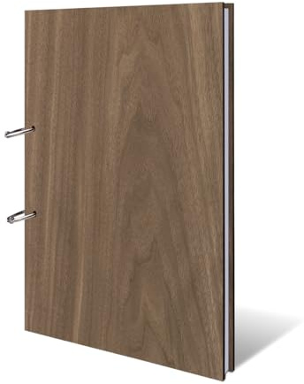 Gästebuch echtes Holz DIN A4 Buch ohne Gravur - Blanko - mit 72 Blatt / 144 Seiten Naturpapier Weiß