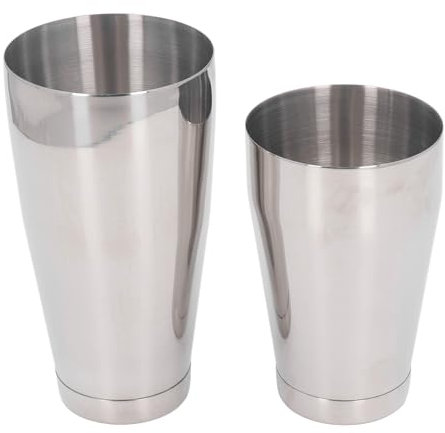 Coctelera de 2 Piezas, Lata de Metal para Batir, Diseño Compacto y Liviano, Mezclador de Bebidas Martini, Kit de Barman para Mezclar Bebidas, Cócteles, Mojitos y Margaritas