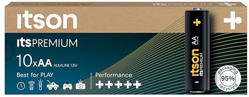 ITSON Boîte de 10 Piles Alcalines LR6/AA 1,5V itsPREMIUM