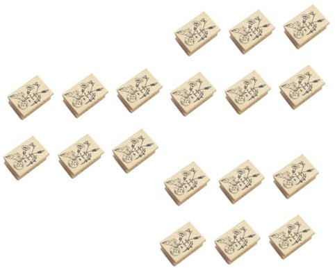 Lurrose 18stücke Diy Holzstempel Mit Vintage-pflanzen-design Für Scrapbooking Tagebuch Und Bastelarbeiten Wiederverwendbare Stempel Für Kreative Projekte Zufällige Auswahl