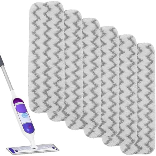Fyeme 6pcs Spray Mop -Nachfüllpolster Absorende Spray Mop -Ersatzkissen Reutilizable Sprühpolster Mikrofaser -Spray -Mop -Ersatzköpfe abnehmbare
