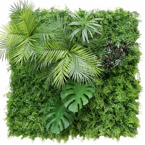 Design Vegetal | Pared vegetal artificial interior Heaven – Pared floral decoración de baño 100 x 100 cm – Fácil de colocar – Decoración de oficina con plantas artificiales – Tratamiento anti UV