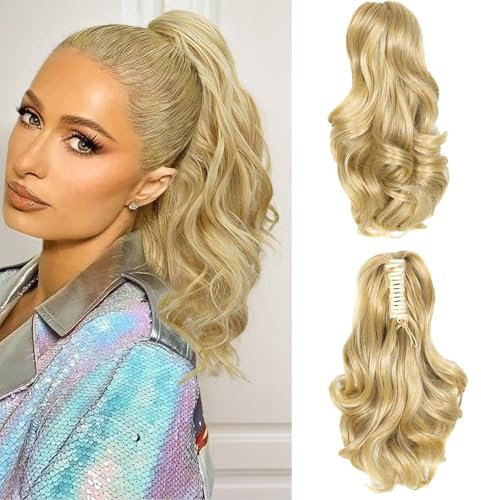 RPAEOY Coda Capelli Ricci Ondulati Clip Artiglio Posticcio Sintetico Naturale Acconciatura Coda Cavallo Estensione Capelli
