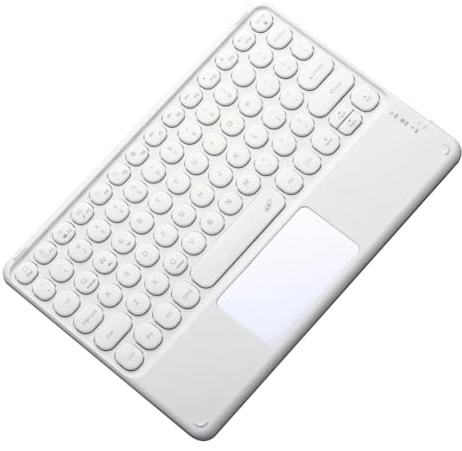 Begchy Teclado inalámbrico Bluetooth Mini 78 teclas para juegos, oficina, teclado táctil recargable para tablet, PC, color