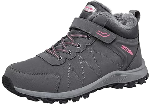 Moudn Botas de Nieve Mujer Forradas con Pelo Botas de Invierno Impermeables Zapatos de Senderismo Antideslizantes Zapatos Trekking