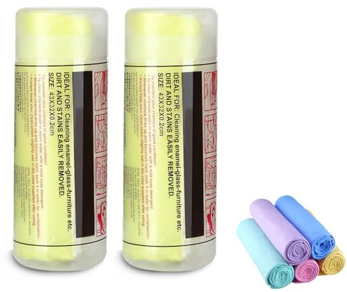 Ledertuch Autopflege, Fensterleder Echt Leder Fenster, Fensterleder Auto Reinigungstuch, Premium Shammy Towel Ledertuch Autopflege Für Waschen & Trocknen Von Auto, Fenster, Glas, Spiegel (M+L)