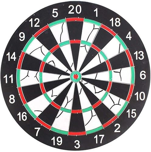 12/15/17/18 Zoll Dartboard-Spielset, Radialer Metall-Spinnendraht, Komprimiertes Sisalbrett Mit Rotierendem Zahlenring, Professionelles Dartboard for Erwachsene(15in)