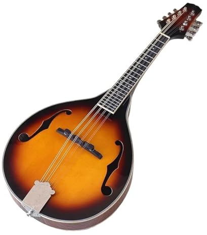 Mandoline Instrument Set Für Anfänger Rechte Hand 8 Saiten Mandoline Klassisches Melodisches Instrument A-Stil Mandoline Sunburst Farbe Für Anfänger Erwachsene(Model 2)