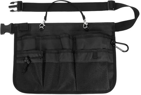 sourcing map Oxford Waist Tool Apron Adjustable Garden Tool Belt Bag Work Apron with 6 Pockets for Men and Women Woodworking Pouch
