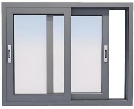 Ventana corrediza horizontal para sótano, reemplazo de ventanas para sótano, reemplazo de ventana corrediza, con montaje empotrado con vidrio templado y mosquitero, para ventana corrediza horizontal(G