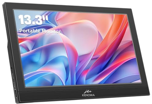 Monitor portátil USB-C Kenowa 13,3 dual C/HDMI IPS FHD 1920x1080 LCD compatible Windows 7/8/10 PS3 PS4 Xbox Mac Raspberry Pi B