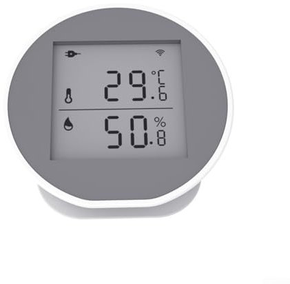 ReachMall Indoor Temperature & Humidity Sensor, LCD Display Sensor For Smart Home Monitoring For Tuya App, WiFi Thermometer Hygrometer