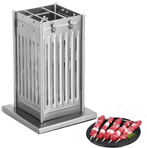MXBAOHENG Kebab Makerbox Machine à brochettes 49 trous en acier inoxydable Boîte à brochettes Boîte à kebab Boîte à viande BBQ Box pour la préparation de viande/scies/jeux/kabobs/hachoir à viande