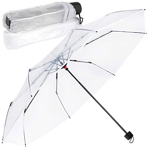 GOODS+GADGETS® Paraguas Transparente Plegable Automático, Ø 95 cm
