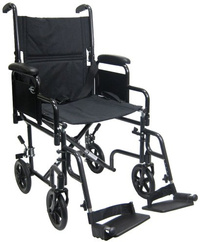 Karman Lightweight Transport Wheelchair with Removable Armrest
