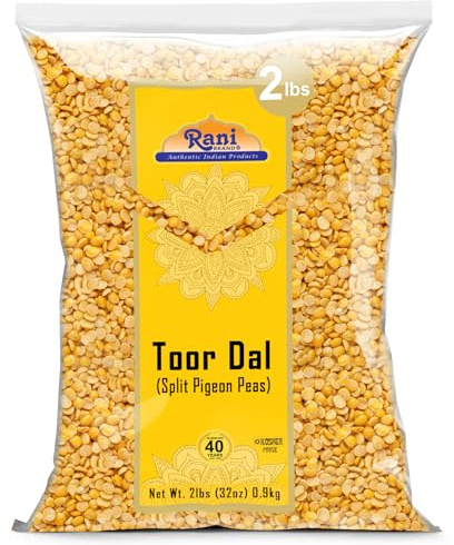 Rani Toor Dal (Split Pigeon Peas) 32oz (2lbs) 908g ~ All Natural | Gluten Friendly | NON-GMO | Vegan | Indian Origin