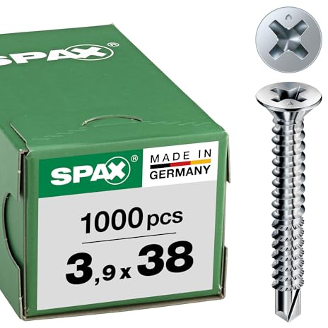 SPAX-FEX A SPAX-FEX A fönsterborrskruv 4,0 x 30 mm | PH 2 | Stål silver | för plastprofil | 1 000 stycken förpackning