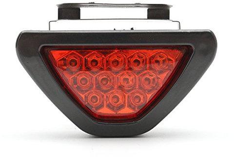 MOMOALA Alamor Fanalino Posteriore per Motocicli Fanale Posteriore Fanale Posteriore Rosso Strobe Fendinebbia Drl Flash 12 LED-Rosso