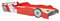 vidaXL Kinderbett Rennwagen Design 90x200cm Rot Autobett Jugendbett Spielbett Bett