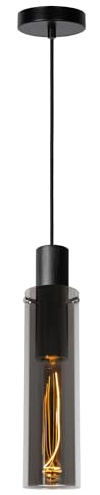LUCIDE ORLANDO - Pendelleuchten - Ø 10 cm - 1xE27 - Rauchfarbe Grau
