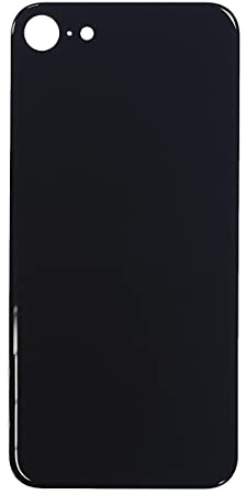 Smartex® Rückseite Glas Akkudeckel Ersatz kompatibel mit iPhone SE Modell 2020| Rückglas KEIN Logo (Schwarz)