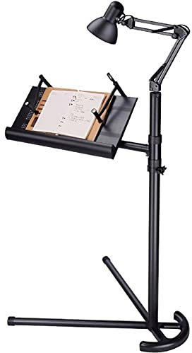 Metall-Bodenständer, Verstellbarer Winkel, Bücherständer, Leseregal, bodenstehend zum Lesen, Teleskop-Heben, hängendes mobiles Bett, Computer-Notebook-Buchständer, Faltbarer Notenständer