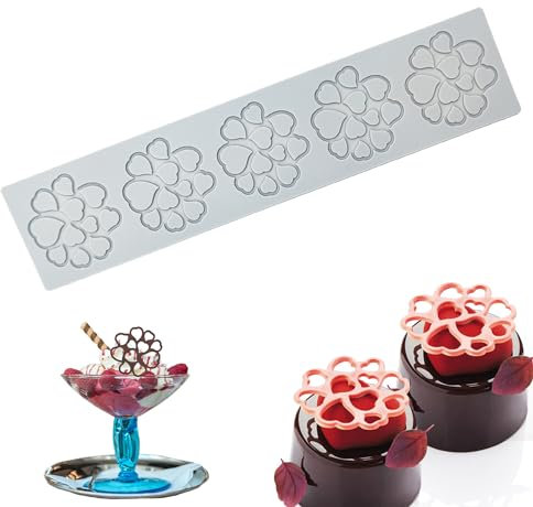 XCSJ Silikon Spitzen Matte Spitze Silikonform Kuchen Prägung Matte Spitze Silikonform Matte 3D Silikon Fondant Kuchenform Dekorieren Werkzeuge für Desserts, Fondant, Kuchen, Molekulare Küche (A)