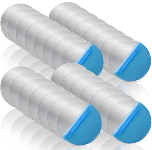 30 Stück Metallplatte Metallplättchen Selbstklebend, Metallplatte für Magnete, Sehr Dünn Metallplatte, Metallscheiben aus Edelstah, Metallplättchen für Tonies Haftgrund für Magnete Metallplättchen