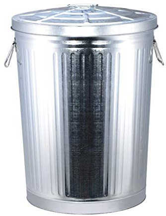 HASMI Cubo de basura para exterior, cubo de basura grande con tapa, cubo sanitario, escondite de basura, contenedor de residuos industriales, cubo de basura