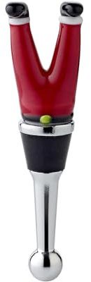 EDZARD Flaschenverschluss Weihnachtsmann Beine, Höhe 10 cm, für Champagner, Wein und Sekt, Muranoglas-Art, Handarbeit