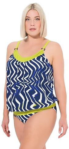 Ulla Popken Tankini, Enya, Dg, Lightning Traje de baño de una Sola Pieza, Marine, 54-56 Mujeres
