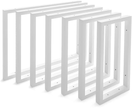 HEVVA REUSS Lot de 2 supports de lavabo double 20/25/30/35/40/45/50 cm - Support d'évier à poser, supports pour charges lourdes, console murale, plateau de lavabo - Blanc