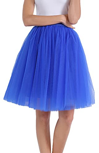 Petticoat Tüllrock Damen Lang Fasching Karneval Kostüm Tüllröcke Ballettrock Rock Partykleid Ballettkleidung Cosplay Unterrock Tutu