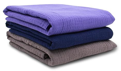 VmG-Store 3X Musselin Set je 0,5m x 1,35m Double Gauze Stoff 100% Baumwollstoff Tex Standard 100 (Set26, 3er Set je 0,5m)