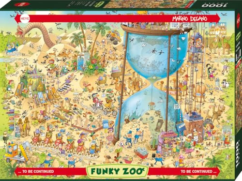 Desert Habitat: 1000 Teile | Humorvolle Wüstenwelt von Marino Degano mit skurrilen Figuren & detailreichen Wimmelbild-Szenen, 70 x 50 cm
