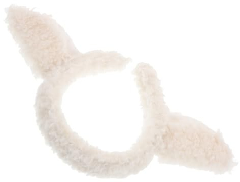 minkissy Fascia per Orecchie di Pecora Beige Orecchie di Agnello Soffici, Design Cartoon Adorabile, e Delicata per Chioma, per Uso Quotidiano e Feste