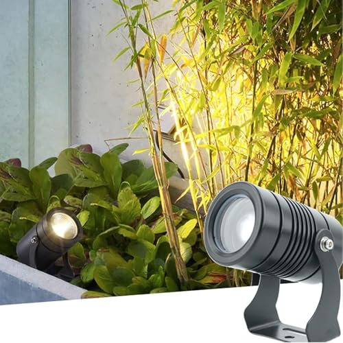GUODDM Faretto A Fascio LED Luci - Faretto Luce da Pavimento, Paesaggistiche Impermeabili IP67, Faretti A Rondella A Parete A Fascio LED A Fascio Stretto A Lunga Gittata(Warm White,3W(DC24V))