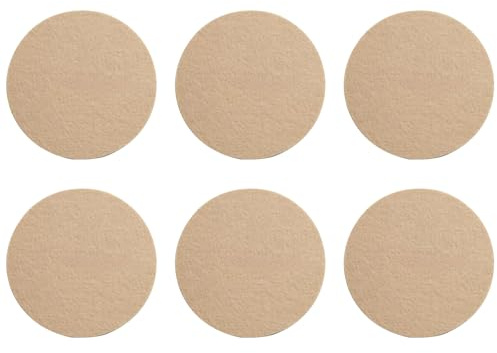 Lot de 6 dessous de verre ronds en feutre de 10 cm, résistants à la chaleur pour la maison et le bureau