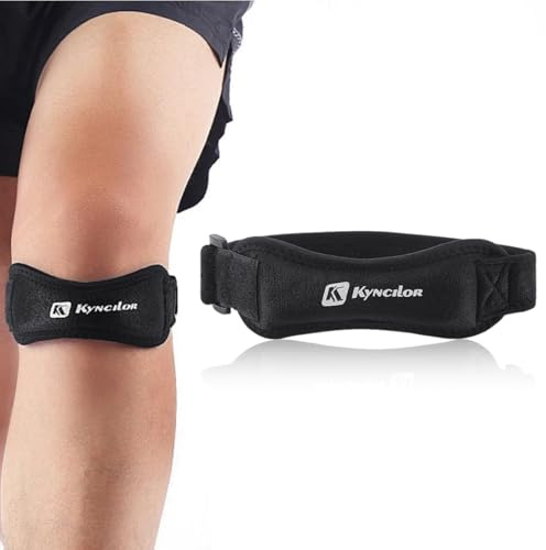 GXGM 1 Stück Patellasehnenbandage, Patellasehne Kniestütze, Kniebandage Männer und Frauen, Kniescheiben Bandage Patella Knee Support für Fußball, Basketball, Laufen, Volleyball und Kniebeugen, Schwarz