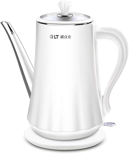 Electric Kettle Household Double Anti-scalding Stainless Steel Long Mouth Pot Automatic Power Off 1.4L (Color : Blue) Present