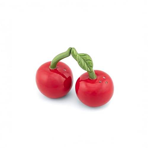 Sass & Belle Cherry Salt & Pepper Shakers - Salt and Pepper Set Decorative Kitchen Accessories for Dining Table Accessories Home Decor Styling Unique House Gifts and Table Decorations