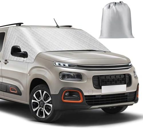 Auto Windschutzscheiben Abdeckung Ersatz für Citroen Berlingo 2018-2026 | Silber Frontscheiben Sonnenschutz, Blockiert UV Strahlen, Wetterfeste Frontscheibe Wrap Cover, Ihr Fahrzeug Kühler zu Halten