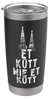 Köln Et Kütt Wie Et Kütt Kölsch Karneval Kölner Grundgesetz Doppelwandiger Edelstahl-Thermobecher
