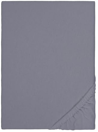 biberna Feinbiber Spannbetttuch 140x200-160x200 cm grau | 100% Baumwolle Flanell | Spannbettlaken Biber für Franz. Betten | Made in Germany | weich & mit Rundumgummizug | Modell 0002744