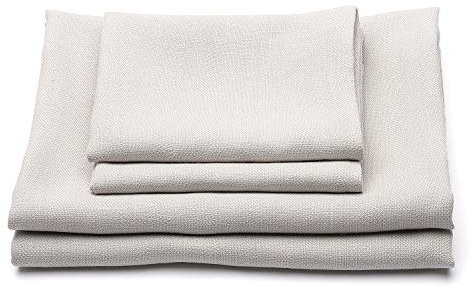 LinenMe Juego de Toalla de ba?o de Lino en Color Plata Modelo Lara 2 Toallas Grandes y 2 Toallas de Mano, Hecho en Europa, Ropa de baño, Ropa de Cama Europea, Lavado a máquina, Super Absorbente