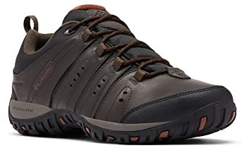 Columbia Woodburn II WP wasserdichte Wanderschuhe für Herren, Braun (Cordovan x Cinnamon), 43 EU