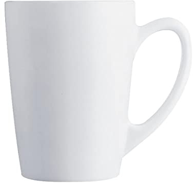 Luminarc ARC E9635 New Morning Bockbecher, Kaffeebecher, Kaffeetasse, 320ml, Opalglas, weiß, 6 Stück