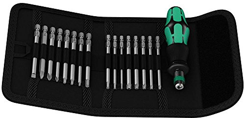 Wera 05051042001 Kraftform Kompakt 60, Handhalter mit Bit-Sortiment, Imperial, 17-teilig, Stück, Farbe, Size